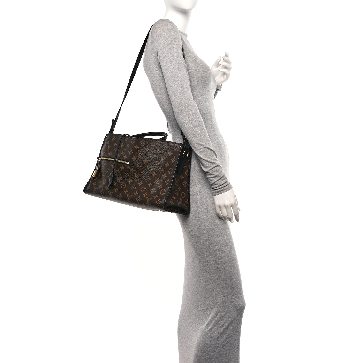 Louis Vuitton Monogram Popincourt MM Black 2 of 10