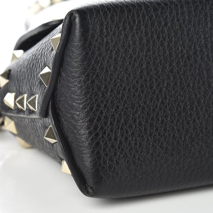 Valentino Garavani Pebbled Calfskin Mini Rockstud Crossbody Bag Black 8 of 9