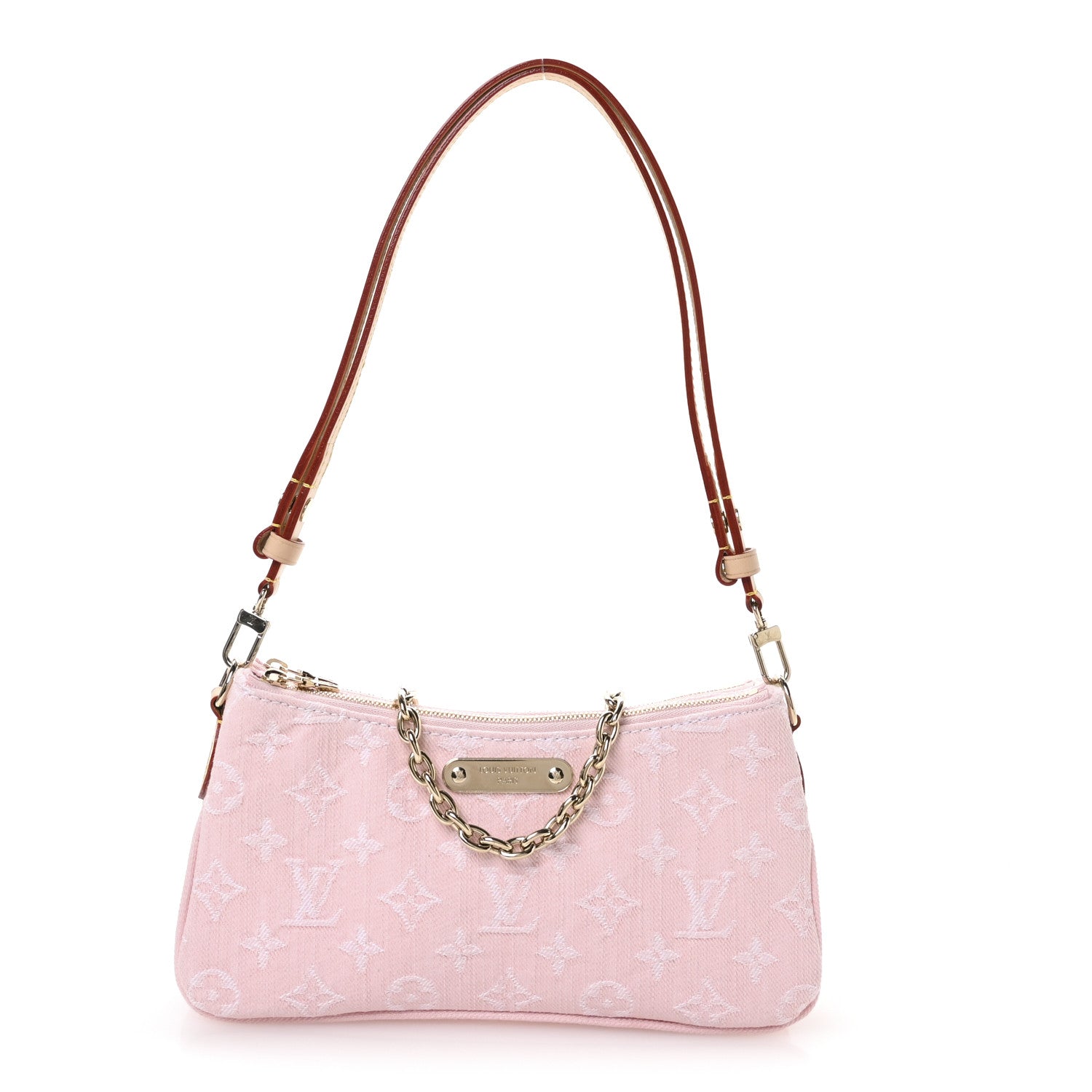 Louis Vuitton Monogram Denim Liv Pochette Washed Pink 1 of 10