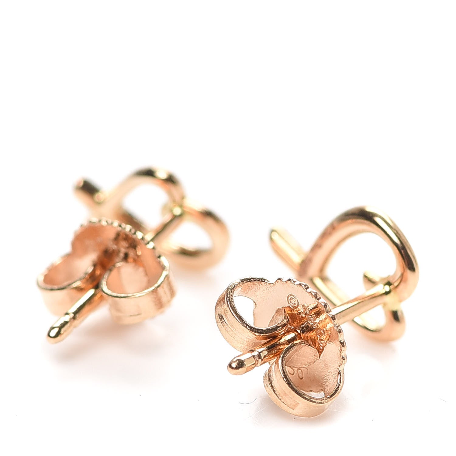 Tiffany 18K Rose Gold Mini Paloma Picasso Loving Heart Earrings 3 of 4