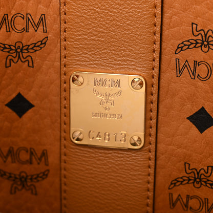 MCM Visetos Medium Liz Reversible Shopper Tote Cognac 11 of 17