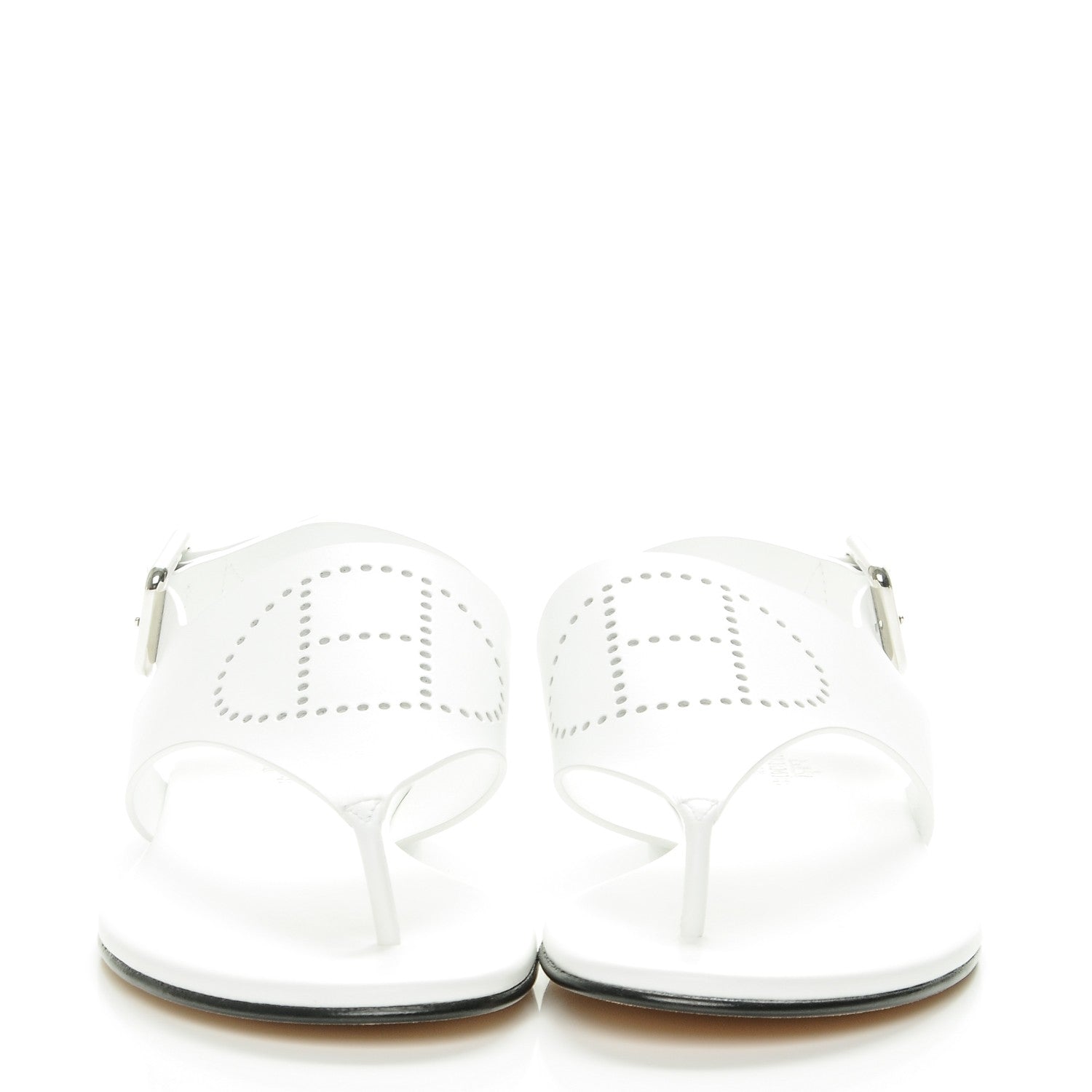 Hermes Calfskin Kola Sandals 37 White 2 of 7