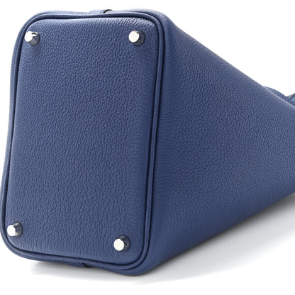 Hermes Taurillon Clemence Picotin Lock 18 PM Bleu Saphir 10 of 10