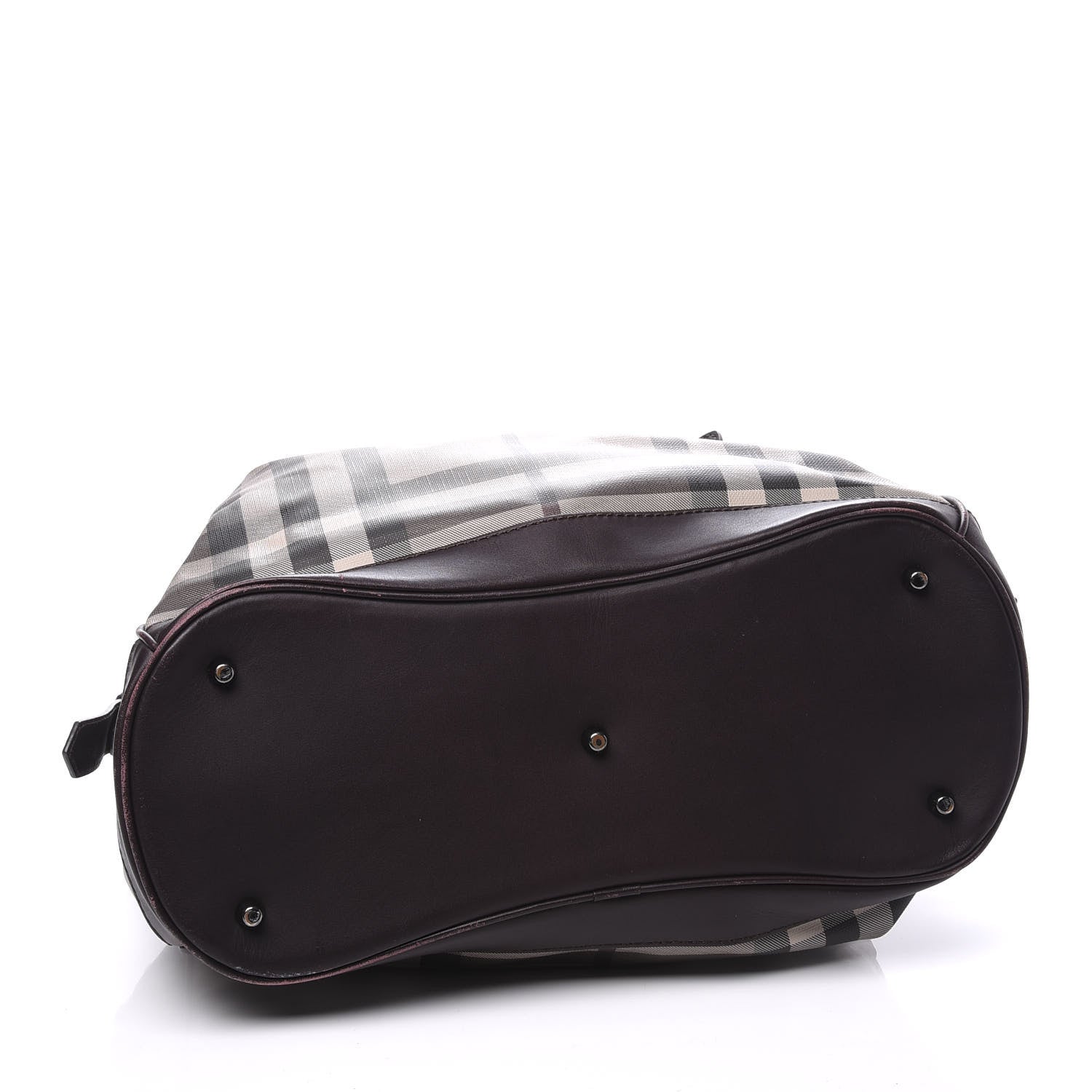 Burberry Smoked Check Medium Walden Belted Hobo Plum 3 of 8