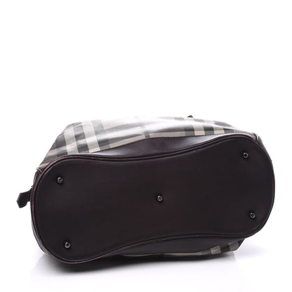 Burberry Smoked Check Medium Walden Belted Hobo Plum 3 of 8