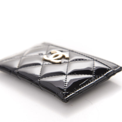 Chanel Patent Calfskin Quilted Card Holder Black 7 of 12