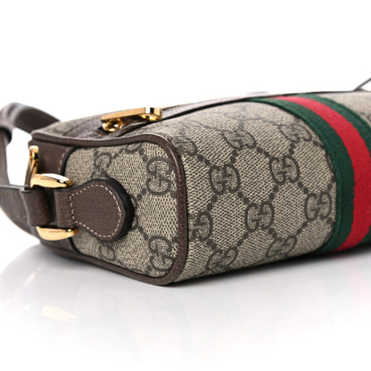 Gucci GG Supreme Monogram Web Mini Ophidia Shoulder Bag Brown 8 of 12