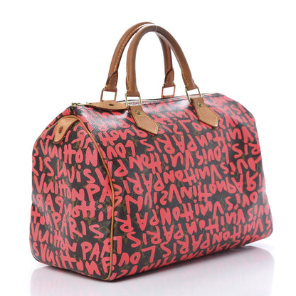Louis Vuitton Monogram Graffiti Speedy 30 Fuchsia 3 of 12