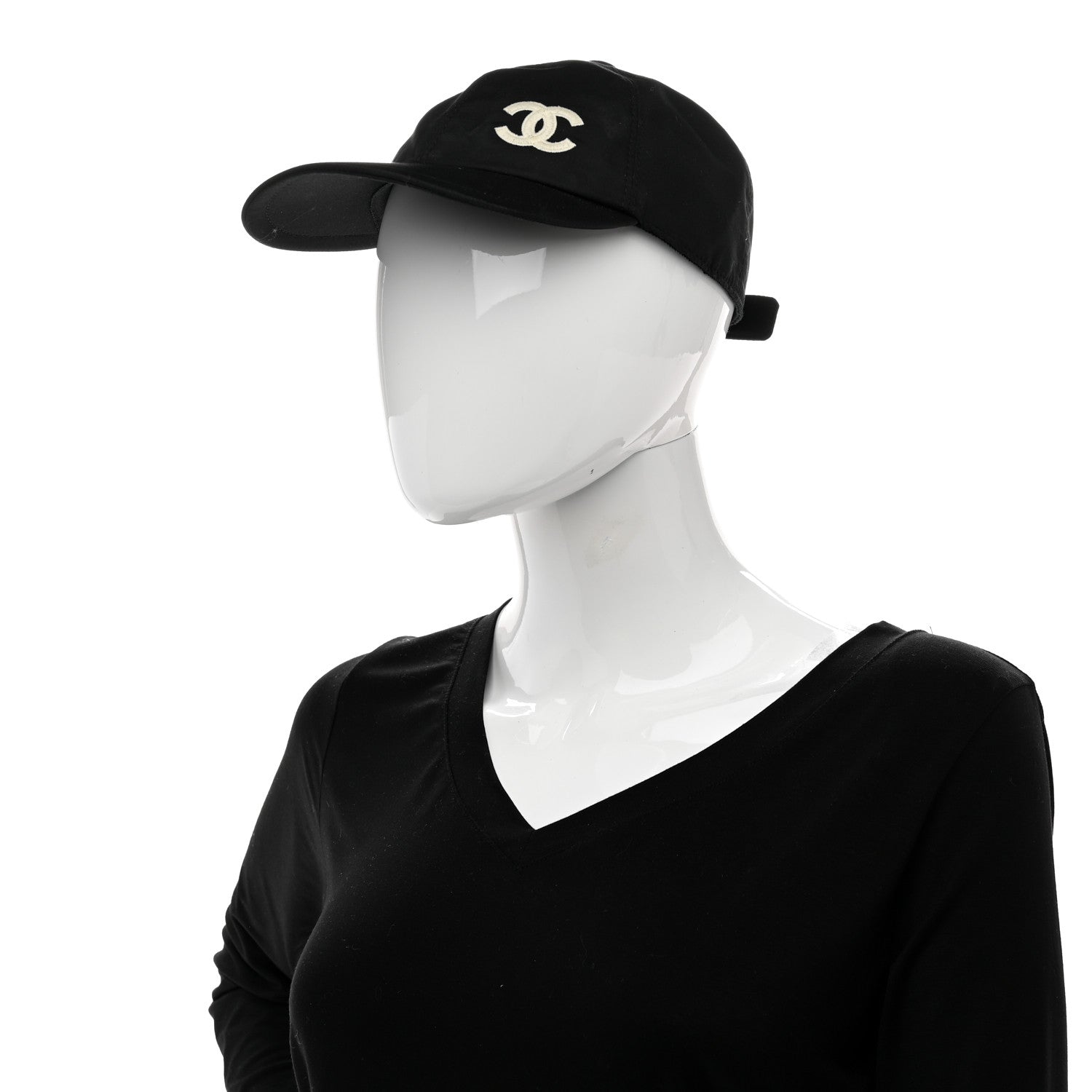 Chanel Cotton CC Cap Hat Black 2 of 8