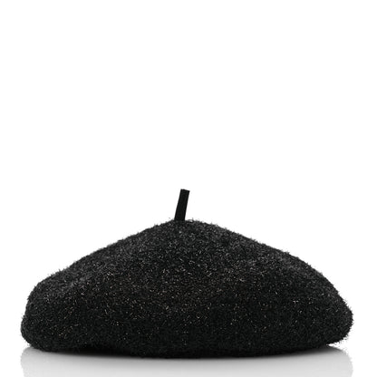 Chanel Cotton Metallic CC Beret M Black 6 of 9