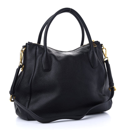 Prada Vitello Daino Tote Black 2 of 8
