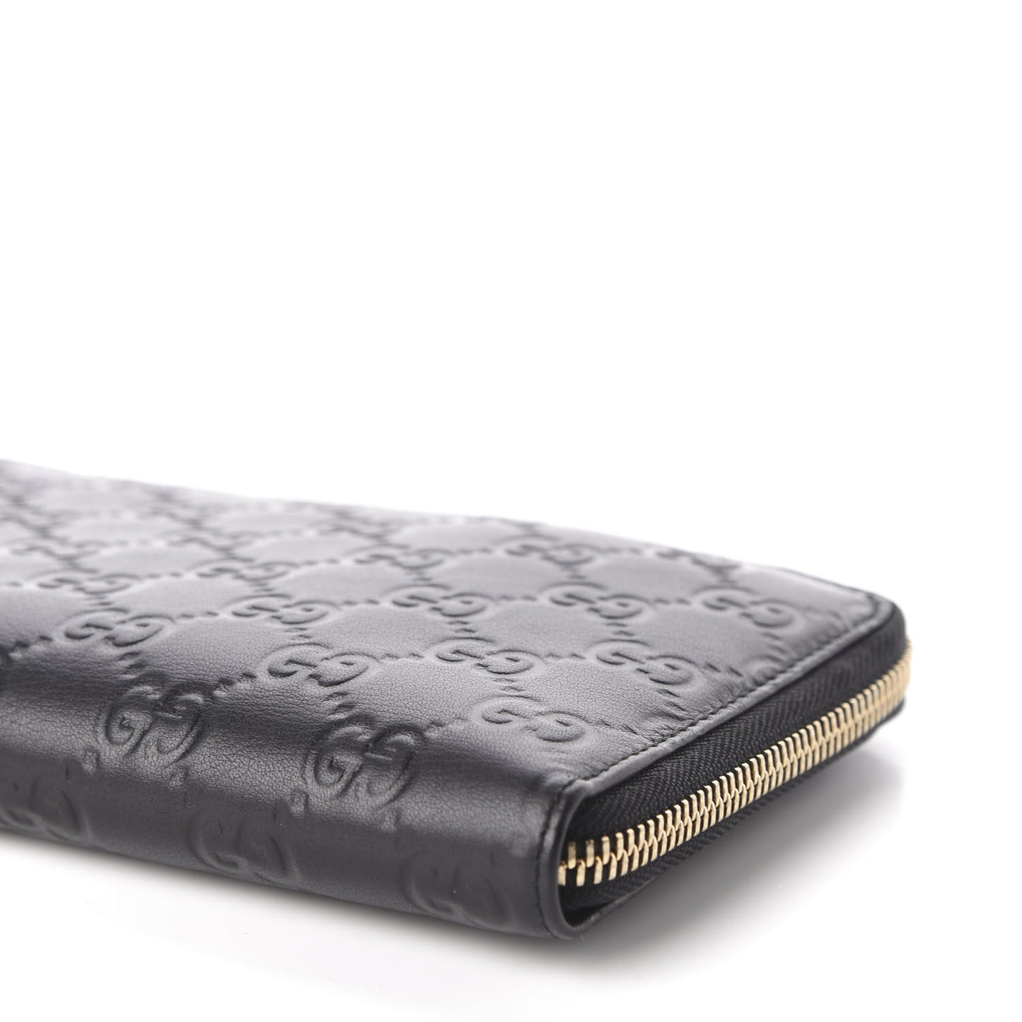Guccissima Zip Around Travel Wallet Black