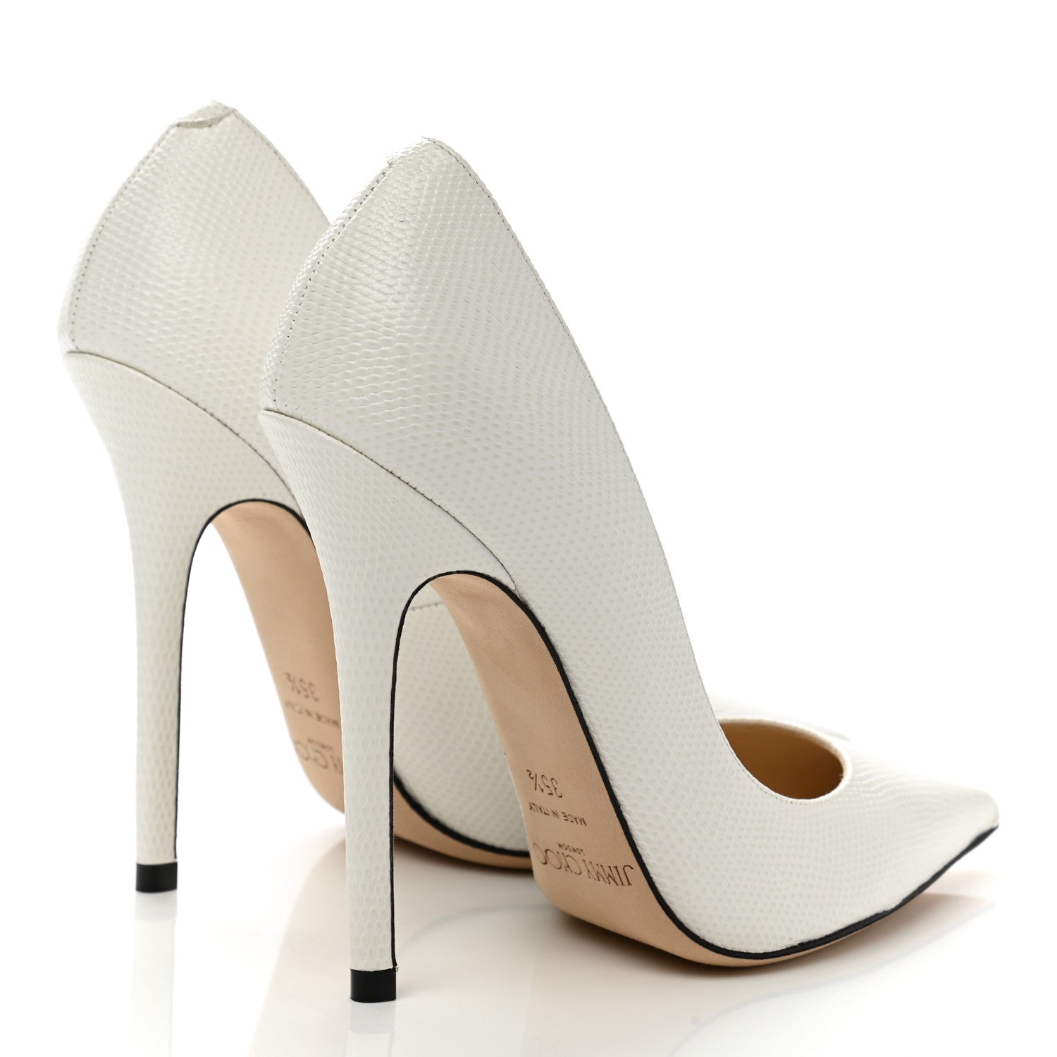 Jimmy Choo Lizard Embossed Anouk 120 Pumps 35.5 Latte 4 of 8