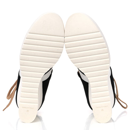 Chanel Patent Calfskin Runway Wedge Short Platform Boots 40 Black White Beige 5 of 8