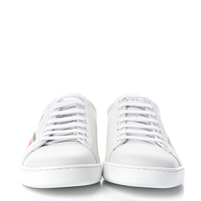 Gucci Calfskin Interlocking G Womens New Ace Sneakers 40 White Red Flame Green 2 of 9