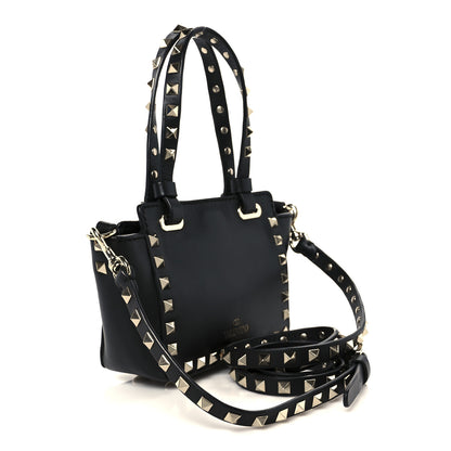Valentino Garavani Vitello Micro Rockstud Tote Black 3 of 10
