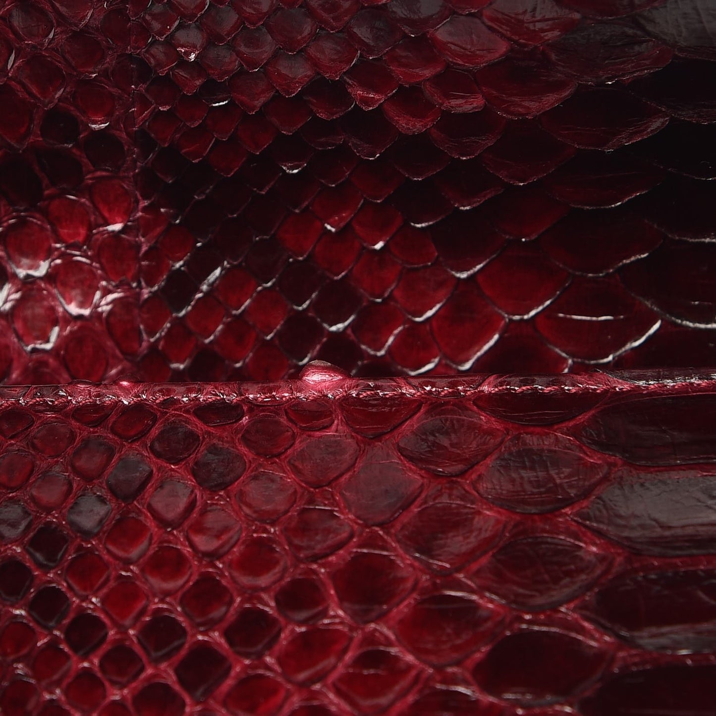 Python Crystal Clutch Red