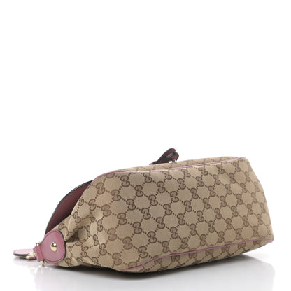 Gucci Monogram Techno Horsebit Large Shoulder Flap Bag Peonia Flower 4 of 18