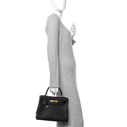 Hermes Togo Kelly Retourne 28 Black 2 of 11