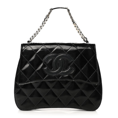 Chanel Glazed Calfskin Quilted Coco ID Chain Bag Black 1 of 15