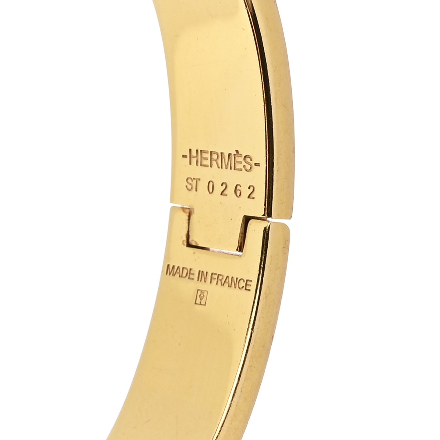 Enamel Narrow Clic Clac H Bracelet PM Marron Glace