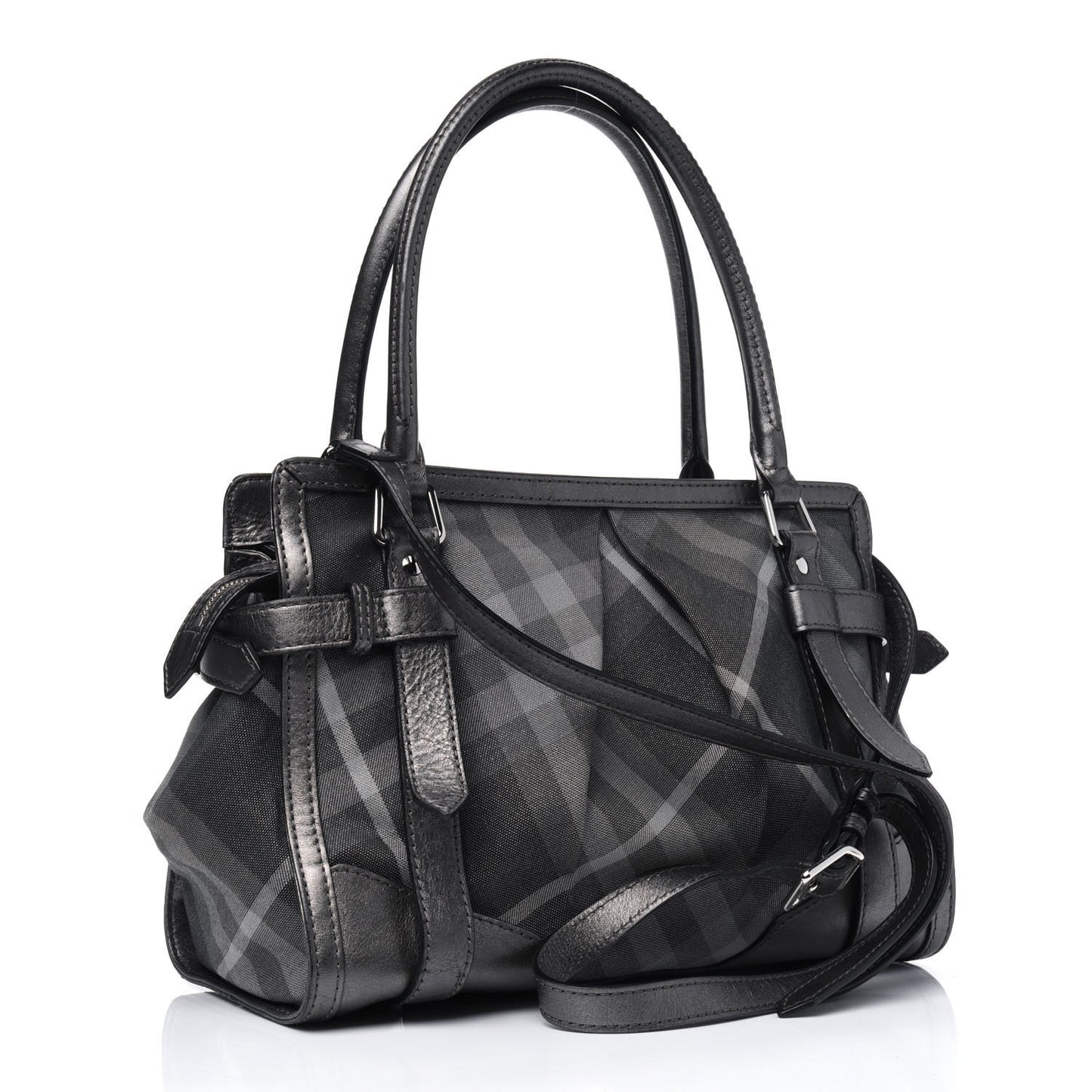Shimmer Check Pilgrim Satchel Pewter