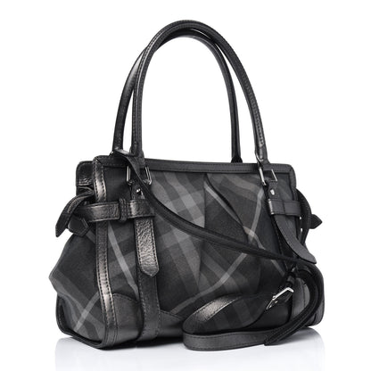 Burberry Shimmer Check Pilgrim Satchel Pewter 2 of 24