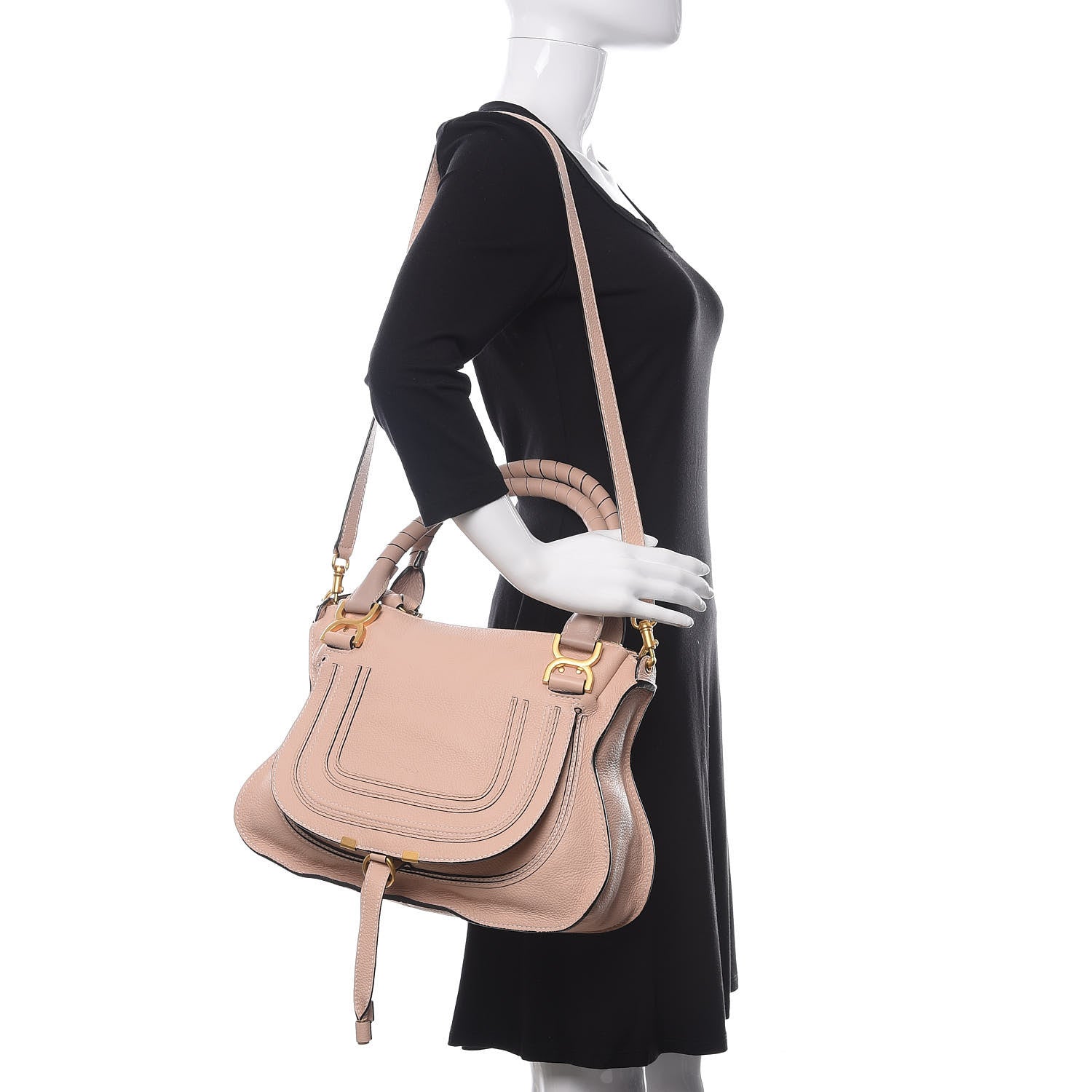 Chloe Calfskin Medium Marcie Satchel Blush Nude 2 of 11