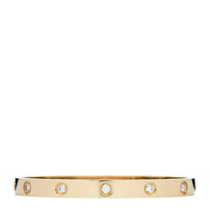 Cartier 18K Yellow Gold 10 Diamond LOVE Bracelet 17 1 of 5