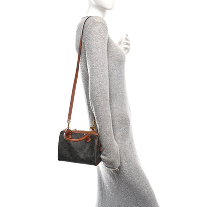 Celine Triomphe Canvas Calfskin Small Boston Bag Tan 2 of 11