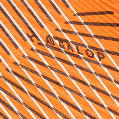 Hermes Silk H Au Gallop Pocket Square Scarf Orange 4 of 7