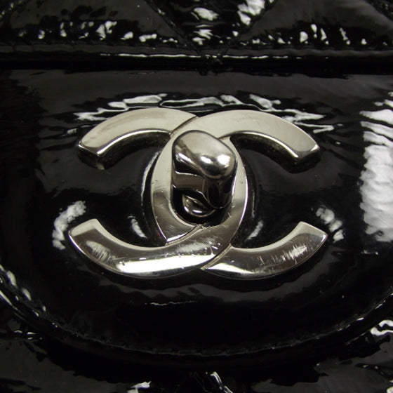 Chanel Distressed Patent Jumbo Flap Black 12 of 12