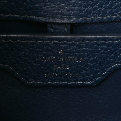 Louis Vuitton Taurillon Chevron Capucines PM Navy 6 of 12