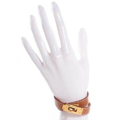 Hermes Barenia Kelly Double Tour Bracelet Small Fauve 2 of 6