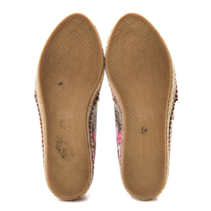 Gucci GG Supreme Monogram Blooms Espadrilles 37 Beige Multicolor Dry Rose 6 of 12