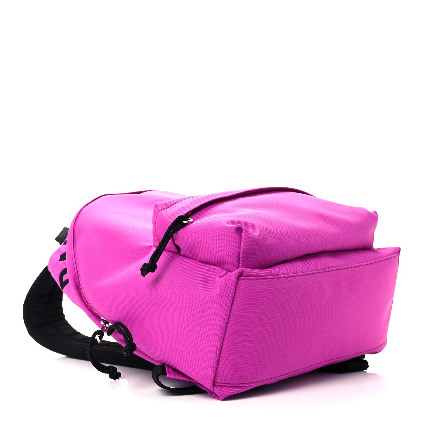 Balenciaga Sport Nylon Logo Embroidered S Wheel Backpack Fuchsia Black 4 of 11