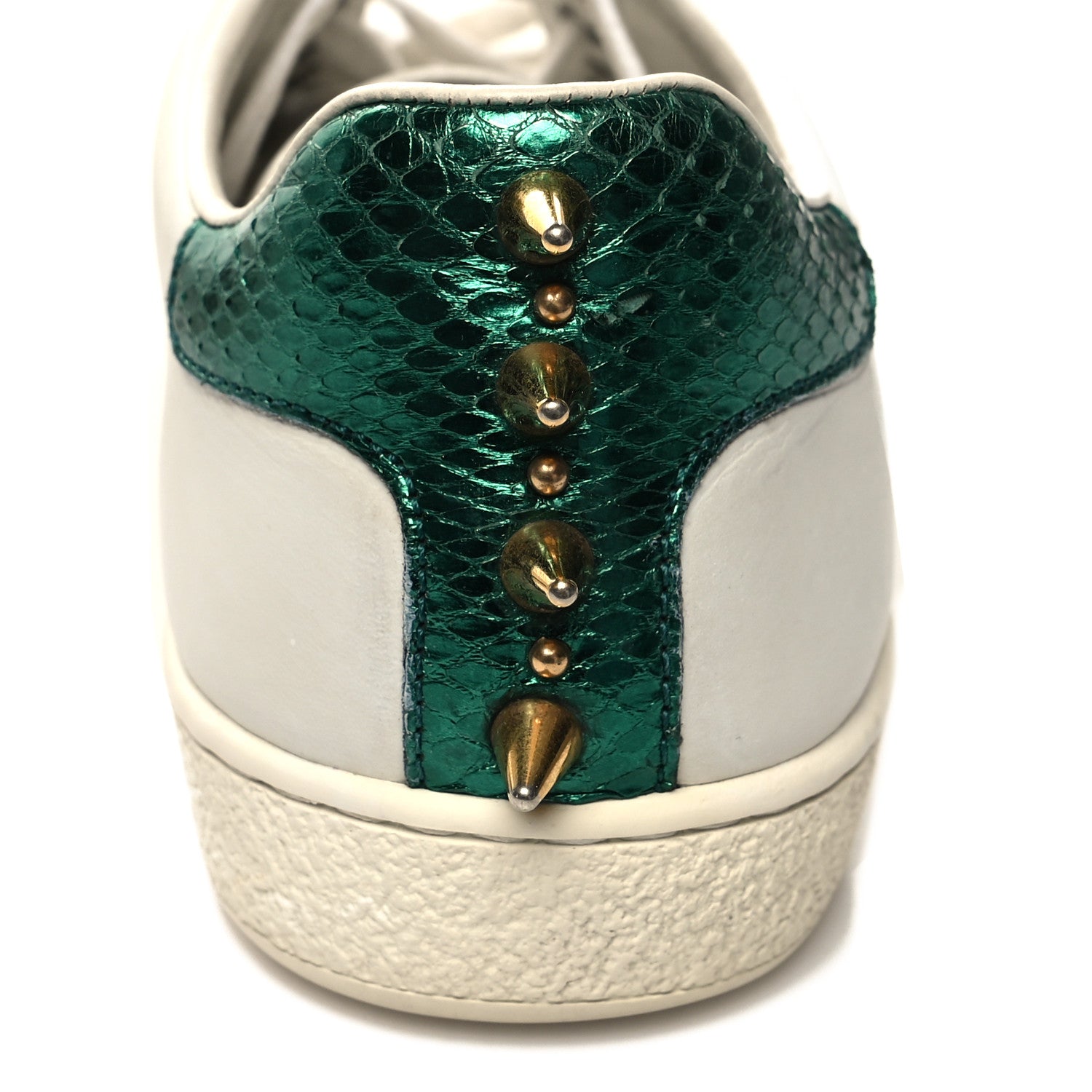 Gucci Calfskin Web Pearl Studded Womens Ace Sneakers 37.5 White 11 of 11