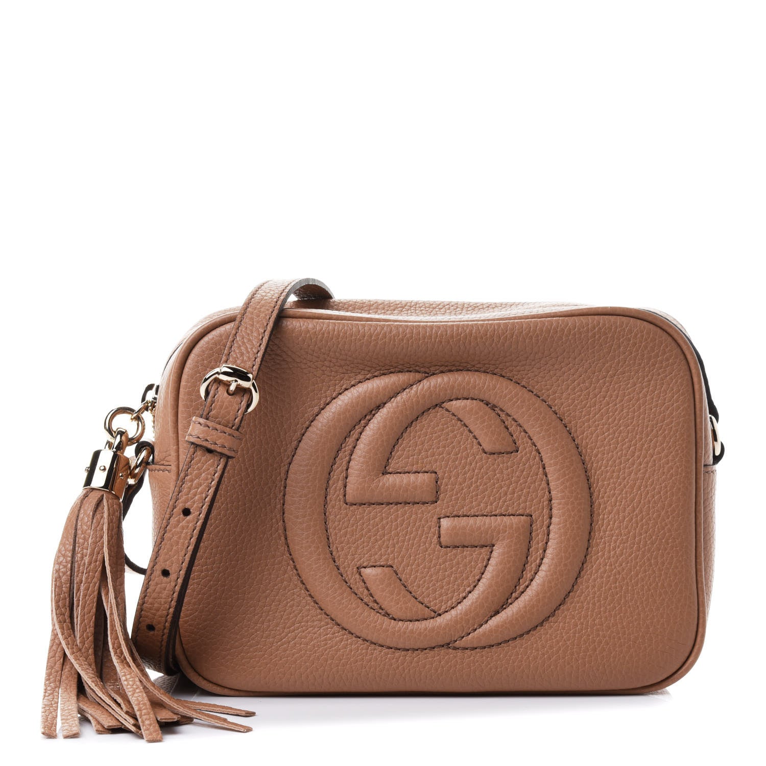 Gucci Pebbled Calfskin Small Soho Disco Bag Rose Beige 1 of 4