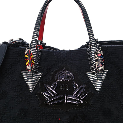 Christian Louboutin Cotton Embroidered Portugaba Black 10 of 15