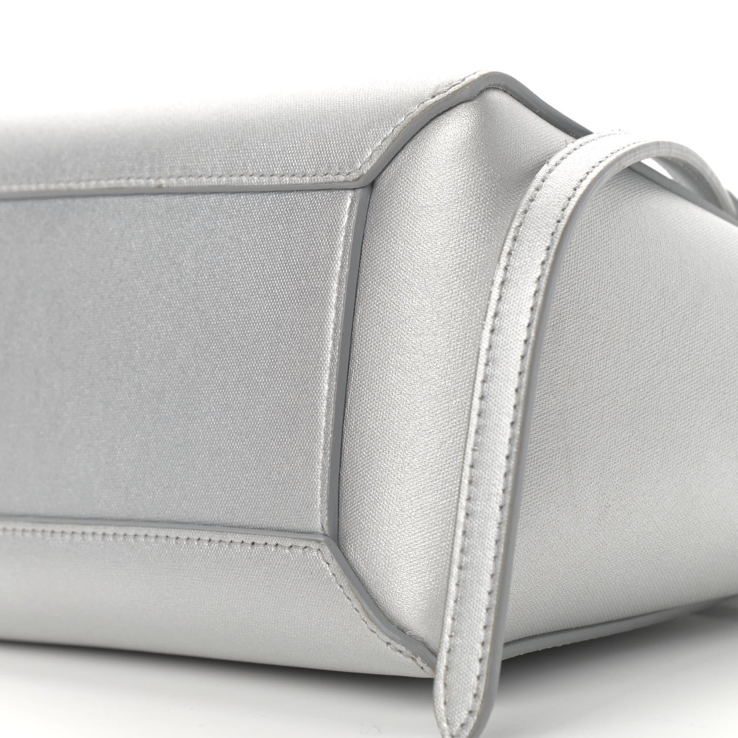 Celine Laminated Calfskin Nano Belt Bag Silver 10 of 13