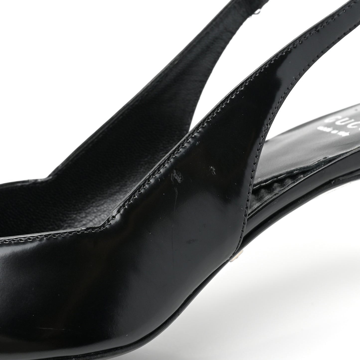 Nappa Mallory Pointed Toe Slingback Sandal 35 Black