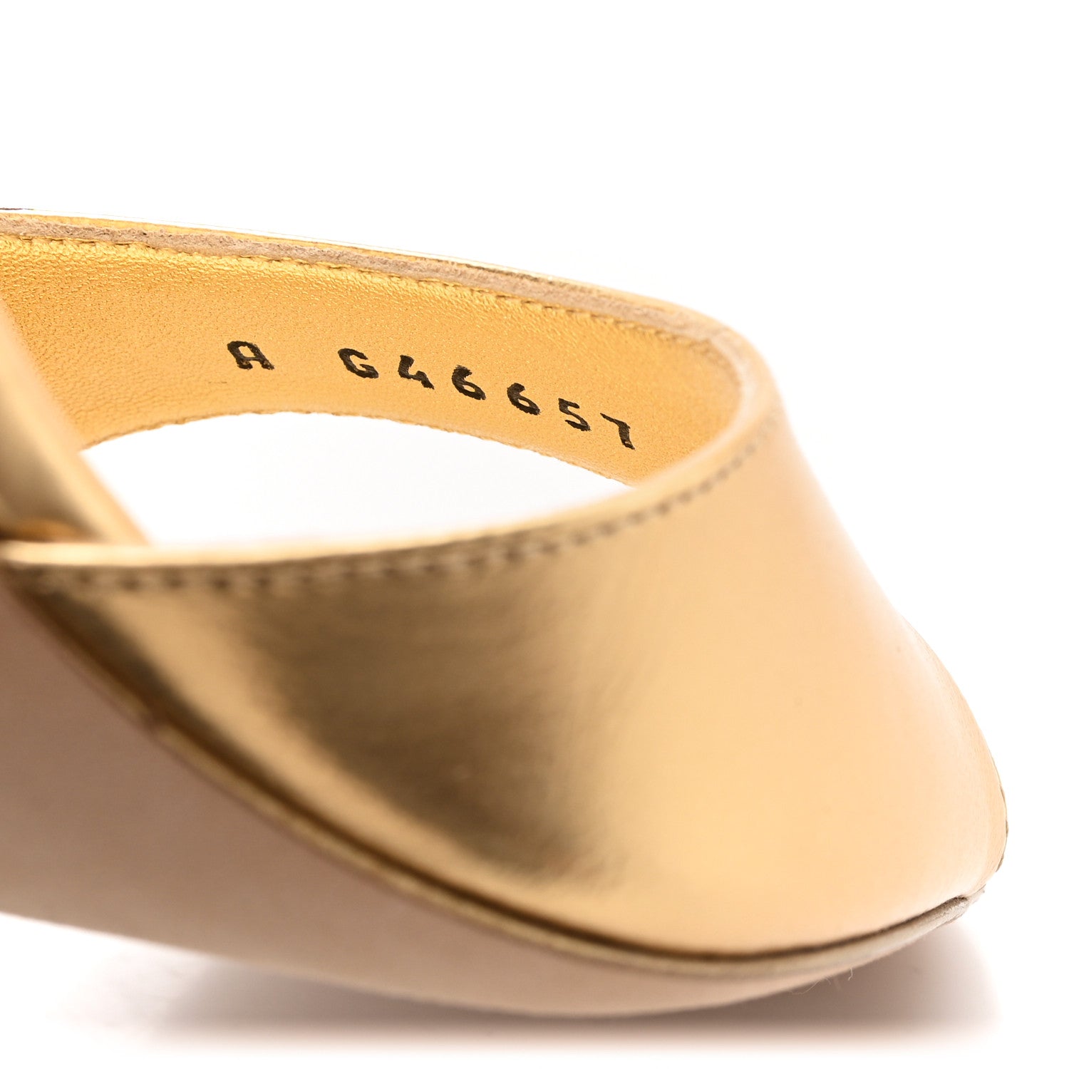 Chanel Metallic Lambskin Crystal CC Strappy Sandal 39 Gold 9 of 10