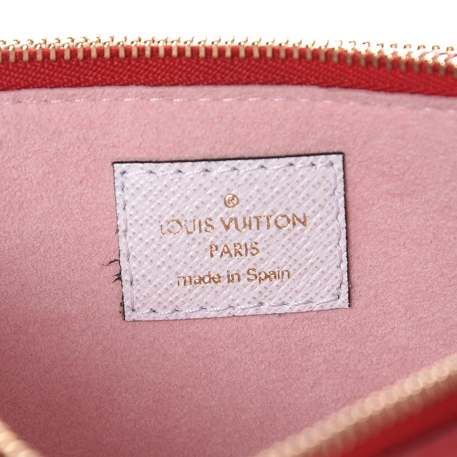 Louis Vuitton Monogram Giant Double Zip Pochette Rouge 6 of 8