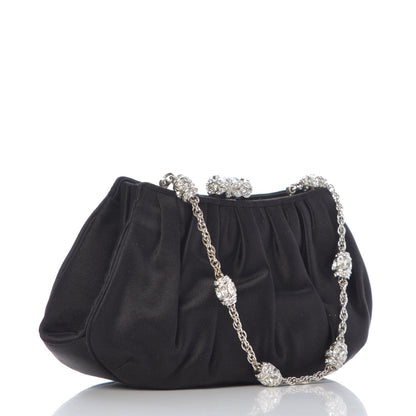 Judith Leiber Crystal Satin Clutch Black 3 of 9