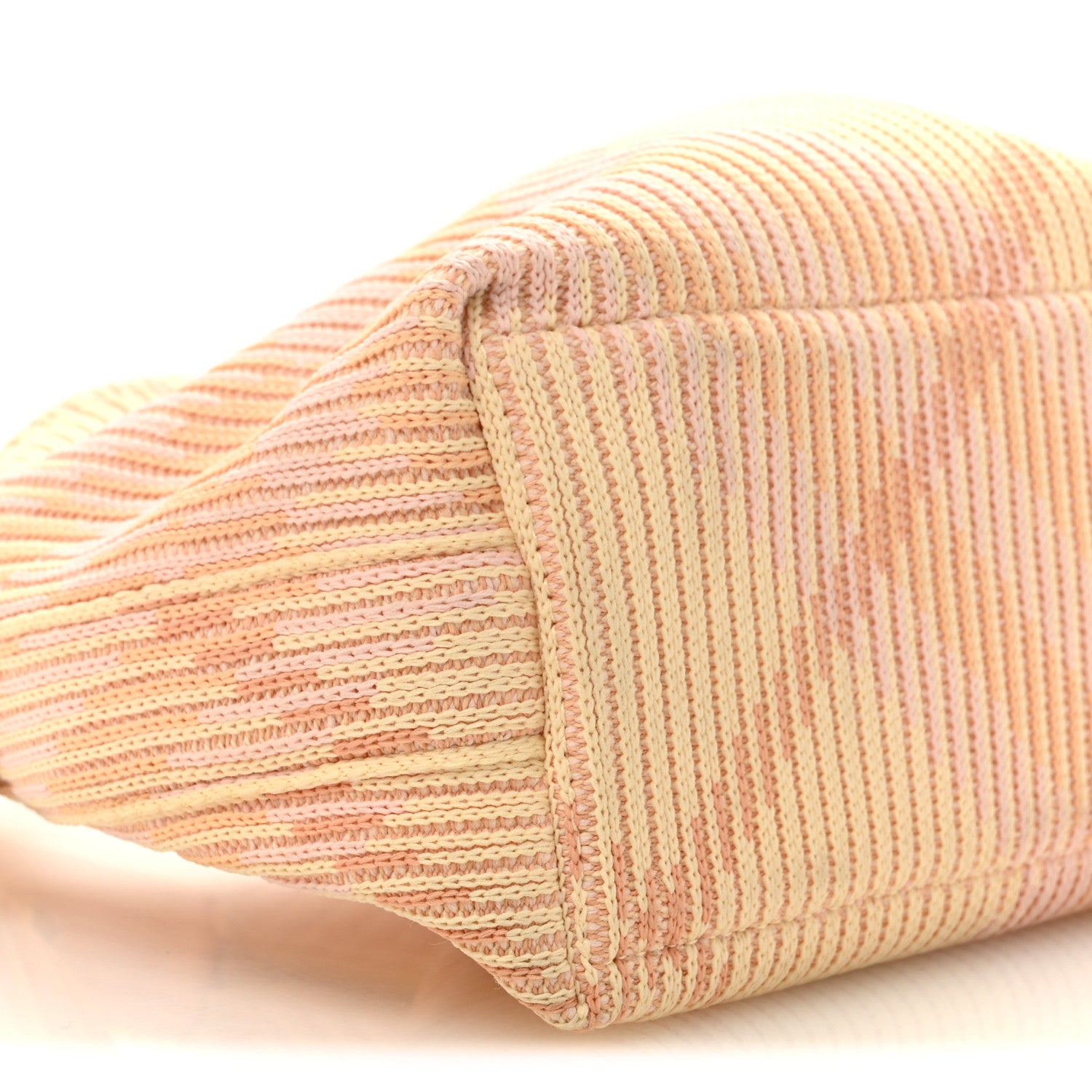 Burberry Canvas Knitted Check Mini Peg Duffle Bag Sherbert 9 of 12