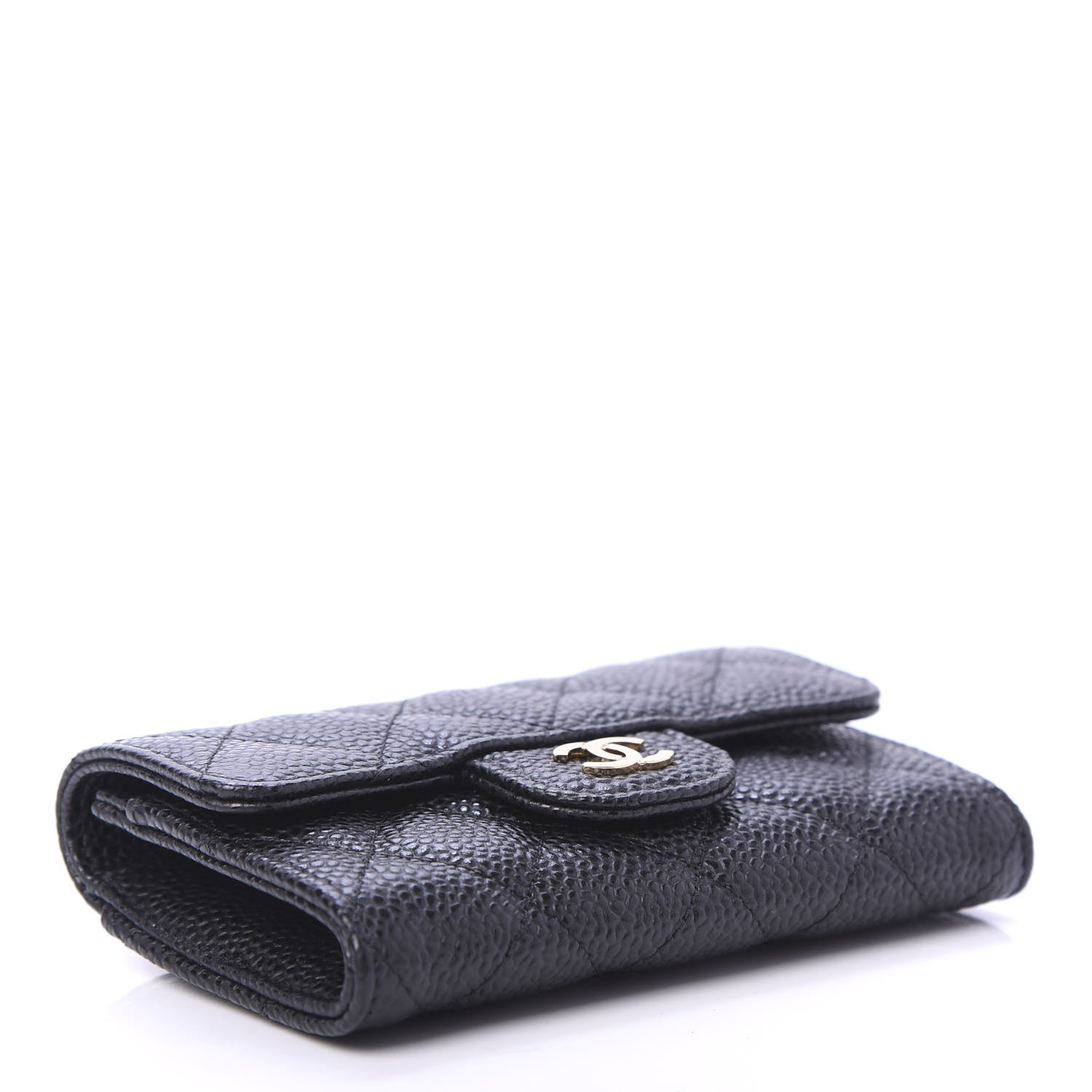 Chanel Caviar Quilted Flap Card Holder Wallet Black 4 of 10
