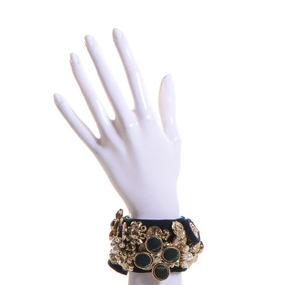 Chanel Tartan Tweed Paris Edinburgh Bracelet Gold 2 of 4