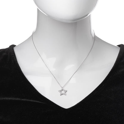 Tiffany Platinum Diamond Star Pendant Necklace 2 of 7