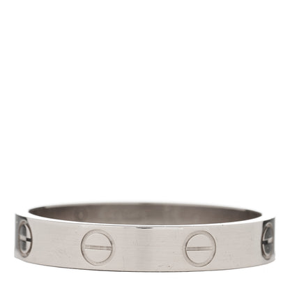 Cartier 18K White Gold 3.5mm LOVE Wedding Band Ring 59 8.75 3 of 4