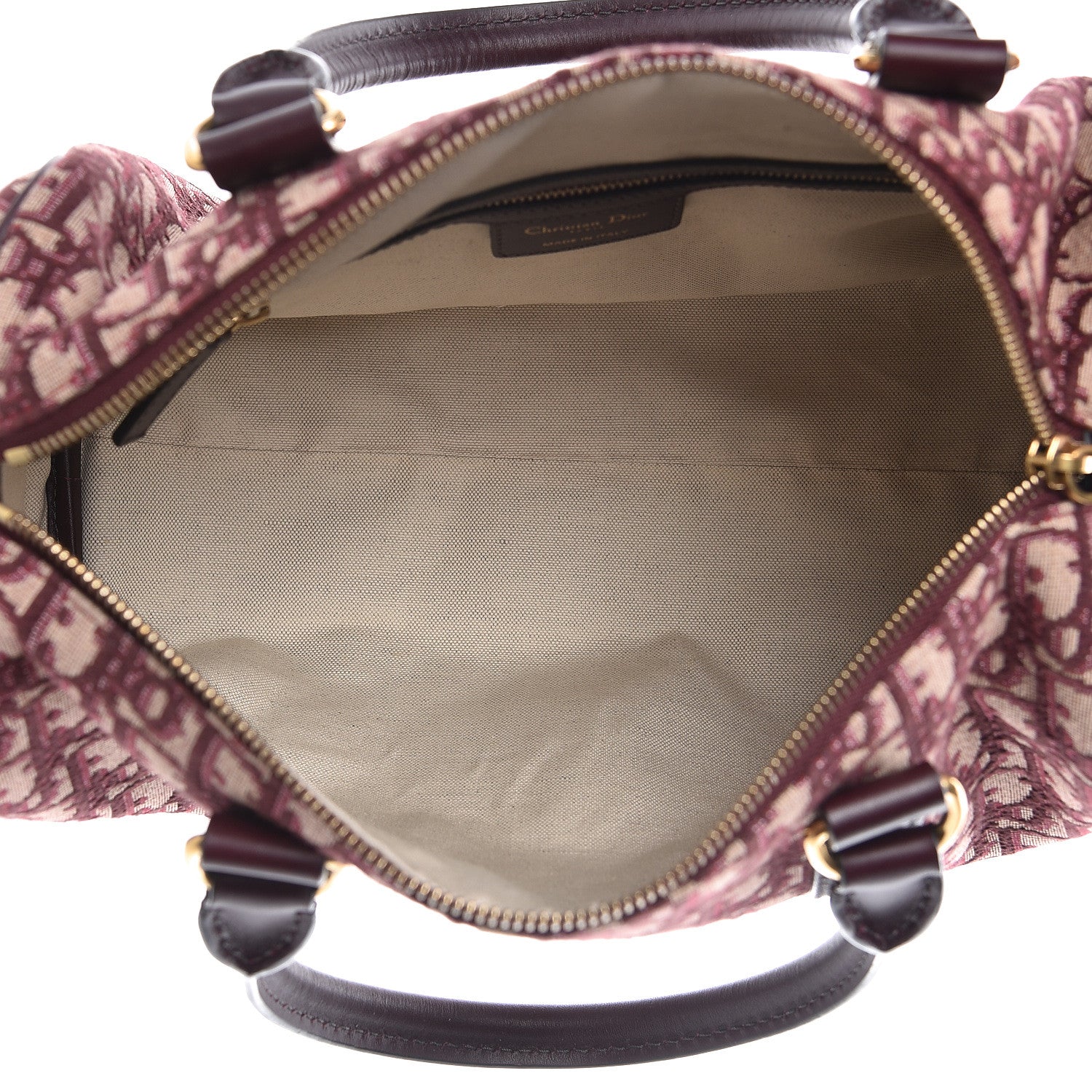 Christian Dior Oblique Boston Bag Bordeaux 6 of 12